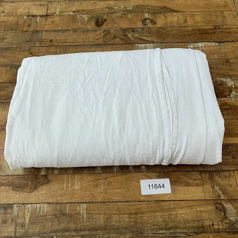 Sferra White Paisley Flat Sheet 102